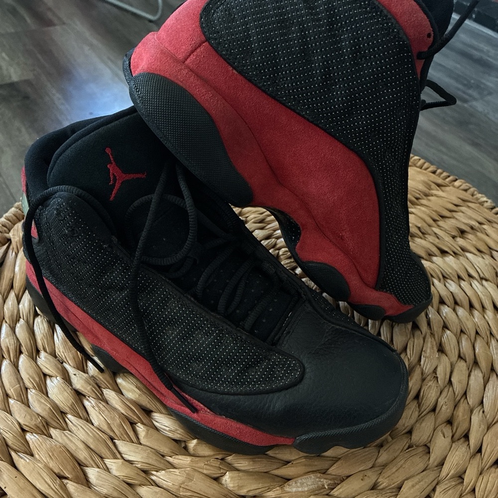 Jordan Black and Red Sneakers